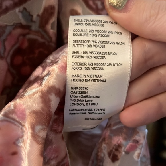 NWOT Free People All The Time Dress XS Mini In Petal Combo Pink Velvet - Picture 16 of 16